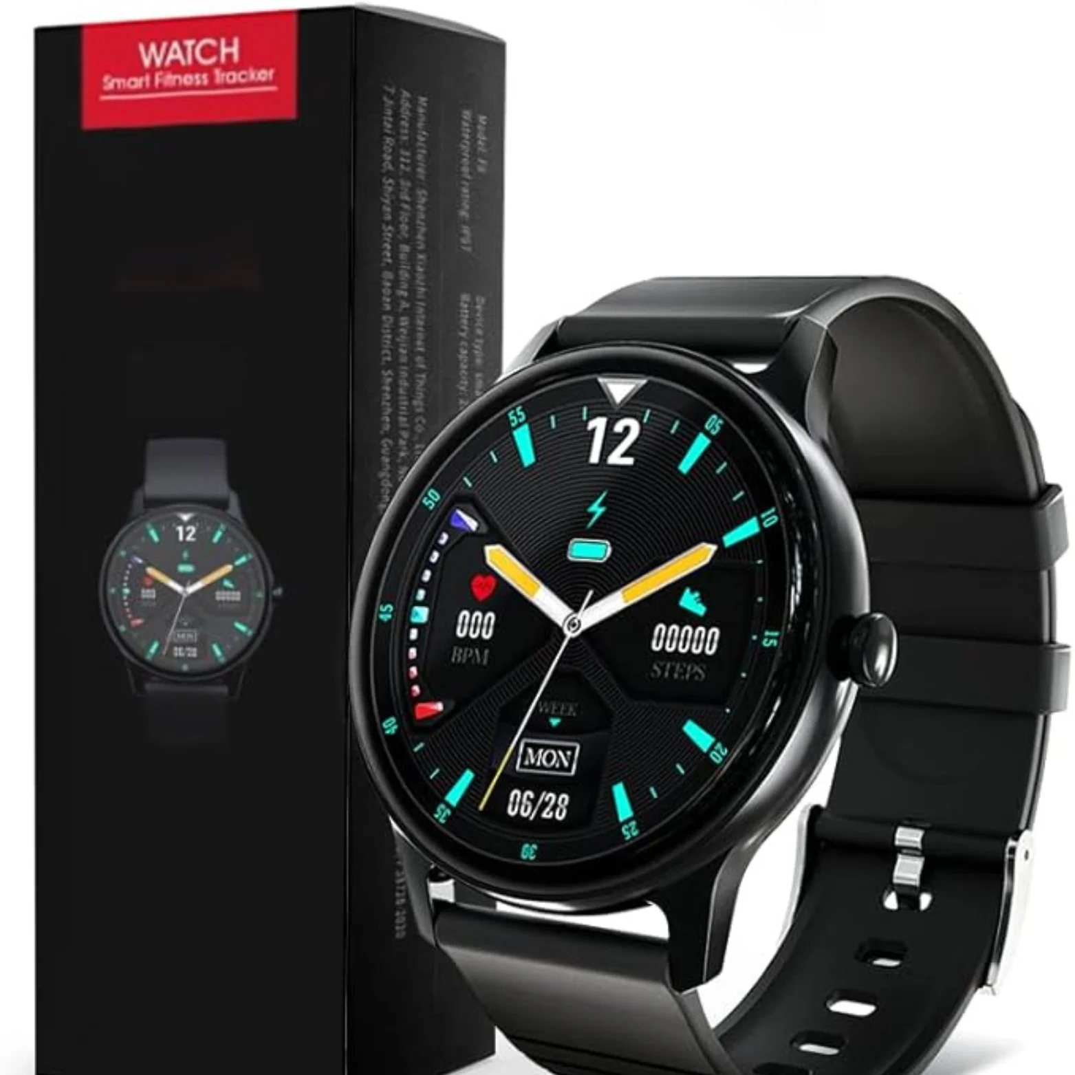 METATU Smart Watch Price in Bangladesh | Full Touch Fitness Tracker with Heart Rate & Music Control BD