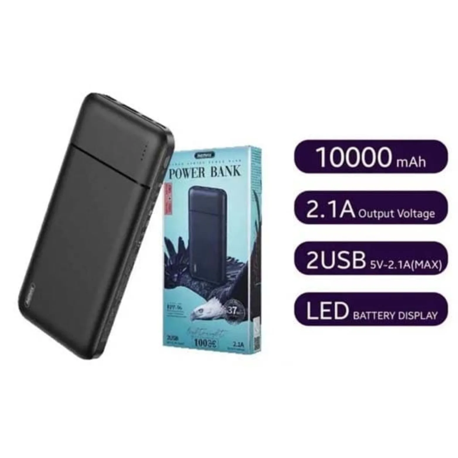 Remax RPP-96 10000mAh Power Bank Price in Bangladesh | Dual USB 2.1A Fast Charging Power Bank BD