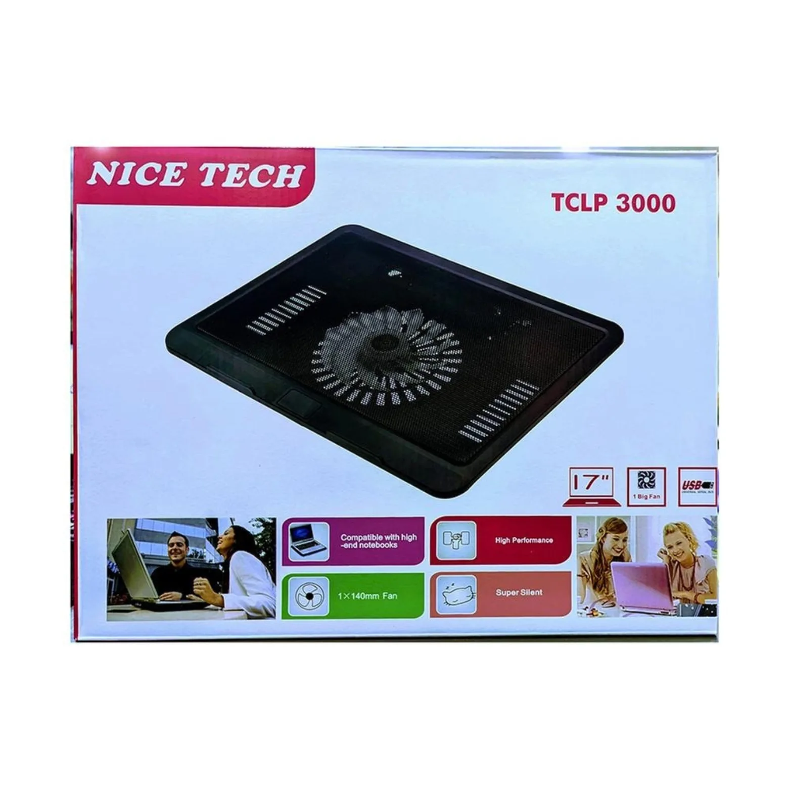 Nice Tech TCLP3000 Laptop Cooling Pad Price in Bangladesh | Multi Fan RGB Laptop Cooler Stand BD